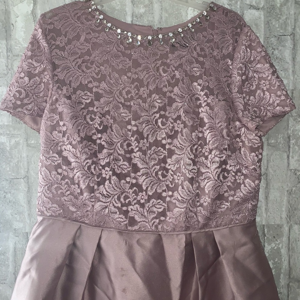 Formal purple satin dress